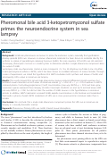 Cover page: Pheromonal bile acid 3-ketopetromyzonol sulfate primes the neuroendocrine system in sea lamprey