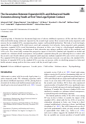 Cover page: The Association Between Expanded ACEs and Behavioral Health Outcomes Among Youth at First Time Legal System Contact