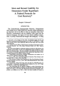 Cover page: Joint and Several Liability for Generators under Superfund: A Federal Formula for Cost Recovery