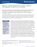 Cover page: Efficacy of checkpoint inhibition after CAR-T failure in aggressive B-cell lymphomas: outcomes from 15 US institutions