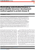 Cover page: Illuminating understudied kinases: a generalizable biosensor development method applied to protein kinase N.