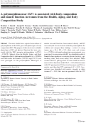 Cover page: A polymorphism near IGF1 is associated with body composition and muscle function in women from the Health, Aging, and Body Composition Study