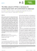 Cover page: The B56α subunit of PP2A is necessary for mesenchymal stem cell commitment to adipocyte