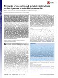 Cover page: Networks of energetic and metabolic interactions define dynamics in microbial communities