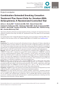 Cover page: Combination Extended Smoking Cessation Treatment Plus Home Visits for Smokers With Schizophrenia: A Randomized Controlled Trial