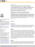 Cover page: Re-examining the association between residential exposure to magnetic fields from power lines and childhood asthma in the Danish National Birth Cohort.