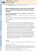 Cover page: Rapid quantitative analysis of microcystins in raw surface waters with MALDI MS utilizing easily synthesized internal standards