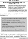 Cover page: Ruling out Pulmonary Embolism in Patients with High Pretest Probability