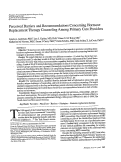 Cover page: Perceived Barriers and Recommendations Concerning Hormone Replacement Therapy Counseling Among Primary Care Providers