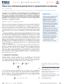 Cover page: There is no horizontal gravity force in geopotential coordinates.