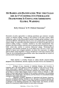 Cover page: Of Babies and Bathwater: Why the Clean Air Act's Cooperative Federalism Framework is Useful for Addressing Global Warming