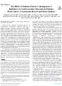 Cover page: The Effect of Sodium-Glucose Cotransporter-2 Inhibitors on Cardiovascular Outcomes in Patients With Cancer: A Systematic Review and Meta-Analysis