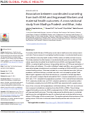 Cover page: Association between coordinated counseling from both ASHA and Anganwadi Workers and maternal health outcomes: A cross-sectional study from Madhya Pradesh and Bihar, India.