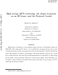 Cover page: High energy QCD scattering, the shape of gravity on an IR brane, and the Froissart bound