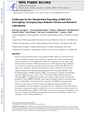 Cover page: Challenges for the standardized reporting of NGS HLA genotyping: Surveying gaps between clinical and research laboratories