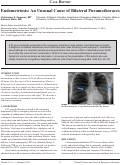 Cover page: Endometriosis: An Unusual Cause of Bilateral Pneumothoraces