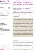 Cover page: Hierarchical temporal structure in music, speech and animal vocalizations: jazz is like a conversation, humpbacks sing like hermit thrushes