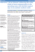 Cover page: Call me Ishmael: addressing the white whale of team communication in the operating room with labelled surgical caps at an academic medical centre.