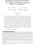 Cover page: Regulating Untaxable Externalities: Are Vehicle Air Pollution Standards Effective and Efficient?