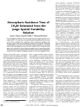 Cover page: Atmospheric Residence Time of CH3Br Estimated from the Junge Spatial Variability Relation