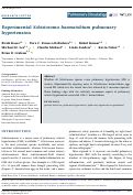 Cover page: Experimental Schistosoma haematobium pulmonary hypertension.