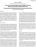 Cover page: Use of a Proton Pump Inhibitor to Improve Palliative Care of a Patient with Inoperable Small Bowel Obstruction