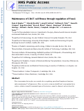 Cover page: Maintenance of CD4 T cell fitness through regulation of Foxo1