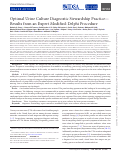 Cover page: Optimal Urine Culture Diagnostic Stewardship Practice-Results from an Expert Modified-Delphi Procedure.