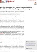 Cover page: synDNA—a Synthetic DNA Spike-in Method for Absolute Quantification of Shotgun Metagenomic Sequencing