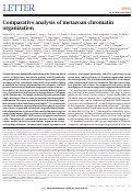 Cover page: Comparative analysis of metazoan chromatin organization