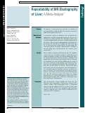 Cover page: Repeatability of MR Elastography of Liver: A Meta-Analysis.