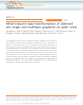 Cover page: Metal-induced rapid transformation of diamond into single and multilayer graphene on wafer scale