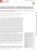 Cover page: Disrupted CXCR2 Signaling in Oligodendroglia Lineage Cells Enhances Myelin Repair in a Viral Model of Multiple Sclerosis.