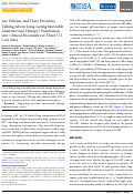 Cover page: Are Patients and Their Providers Talking About Long-Acting Injectable Antiretroviral Therapy? Penetration into Clinical Encounters at Three U.S. Care Sites