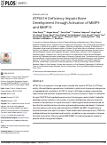 Cover page: ATP6V1H Deficiency Impairs Bone Development through Activation of MMP9 and MMP13.