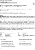 Cover page: Factors Associated with the Development of Gastrointestinal Symptoms in Patients Hospitalized with Covid-19.