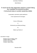 Cover page: A novel role for free tubulin oligomers in cross-linking tau-mediated microtubule bundles: A structural study on protein assembly states