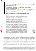 Cover page: Food insecurity during the COVID-19 pandemic who use drugs in Vancouver, Canada