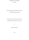 Cover page: Enrollment Management and Distributive Leadership in a California Community College