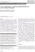 Cover page: Causes and Frequency of Unplanned Hospital Readmission After Total Hip Arthroplasty