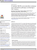 Cover page: A modular CRISPR screen identifies individual and combination pathways contributing to HIV-1 latency