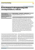 Cover page: In vivo human T cell engineering with enveloped delivery vehicles