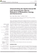 Cover page: Characterizing the Dysfunctional NK Cell: Assessing the Clinical Relevance of Exhaustion, Anergy, and Senescence