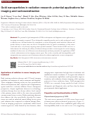 Cover page: Gold nanoparticles in radiation research: potential applications for imaging and radiosensitization.