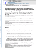 Cover page: A Comparison of Muscle Function, Mass, and Quality in Liver Transplant Candidates