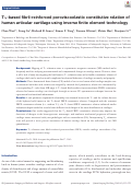 Cover page: T 1ρ -based fibril-reinforced poroviscoelastic constitutive relation of human articular cartilage using inverse finite element technology