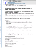 Cover page: Racial And Socioeconomic Differences Affect Outcomes in Elderly Burn Patients