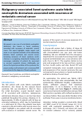 Cover page: Malignancy-associated Sweet syndrome: acute febrile neutrophilic dermatosis associated with recurrence of metastatic cervical cancer