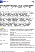 Cover page: Gene-Environment Interactions Relevant to Estrogen and Risk of Breast Cancer: Can Gene-Environment Interactions Be Detected Only among Candidate SNPs from Genome-Wide Association Studies?