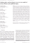 Cover page: Linking optics and mechanics in an in vivo model of airway fibrosis and epithelial injury